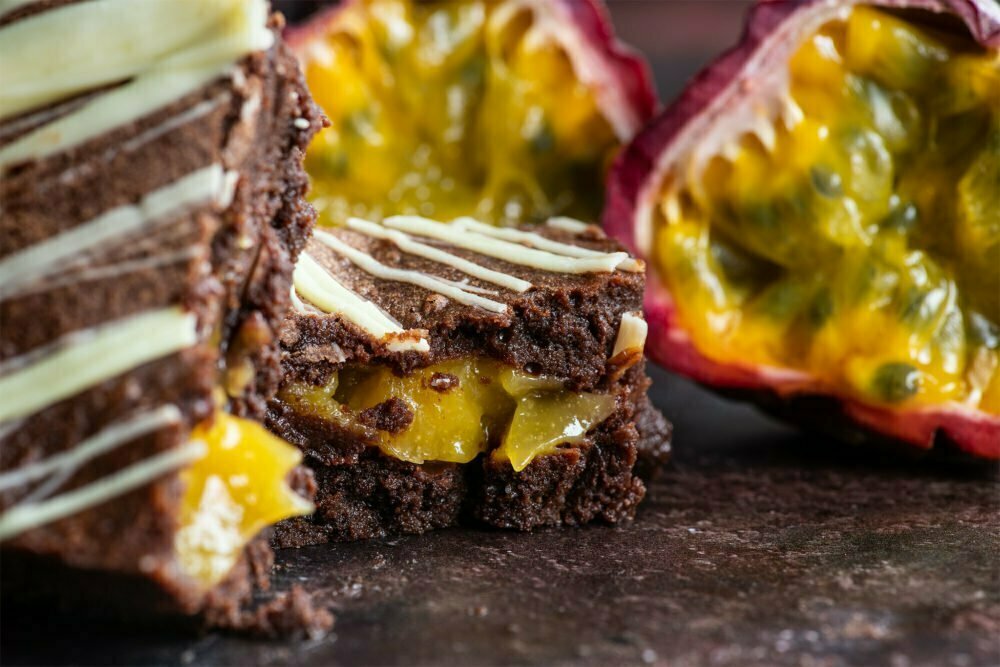 Passionfruit brownie