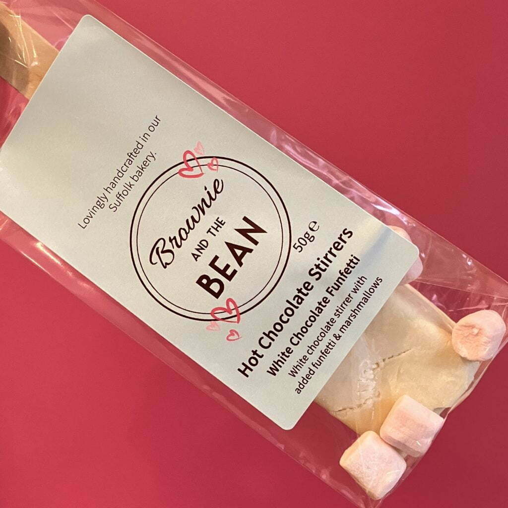 Love hearts hot chocolate stirrers as part of our Valentine's and Galentine's gift ideas.