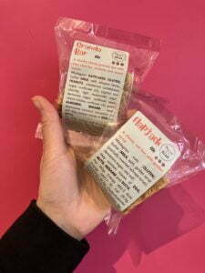 Photo shows a pre packed granola and flapjack bar for wholesale