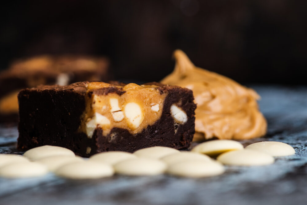 Peanut Butter and White Chocolate Brownie from our Thanksgiving Brownie Box